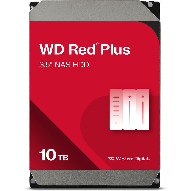 Disco Duro interno WD RED PLUS 10TB WD101EFBX 7200RPM 3.5" 256MB para NAS