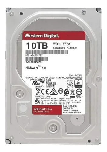 Disco Duro interno WD RED PLUS 10TB WD101EFBX 7200RPM 3.5" 256MB para NAS - Image 4